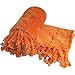 Home Soft Things Braided Bed Couch Throw Blankets, Burnt Orange, 50'' x 60'', Soft Fluffy Cozy Throw Blanket Accent Stylish Couch Cover Home Décor