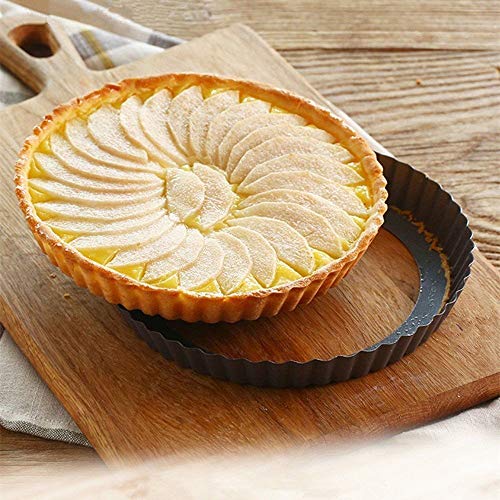 Tart Pie Pan Inch with Removable Loose Bottom Non-Stick Round