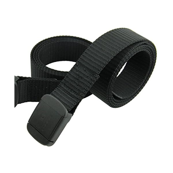 Rockway-Unisex-Nylon-Designer-Belts-with-Pom-Plastic-Buckle-Prevent-Allergy-Water-Resistant-Fishing-Belt-Black