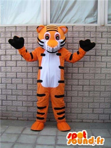 Amazon マスコットspotsoundアマゾンカスタマイズオレンジ虎と黒の縞模様 特別サバンナコスチューム コスプレ 仮装 通販