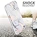 SURITCH Marble Case for iPhone 8 Case/iPhone 7/iPhone Se 2022, [Built-in Screen Protector] Full-Body Protection Hard PC Bumper + Shockproof Cover- White/Gold