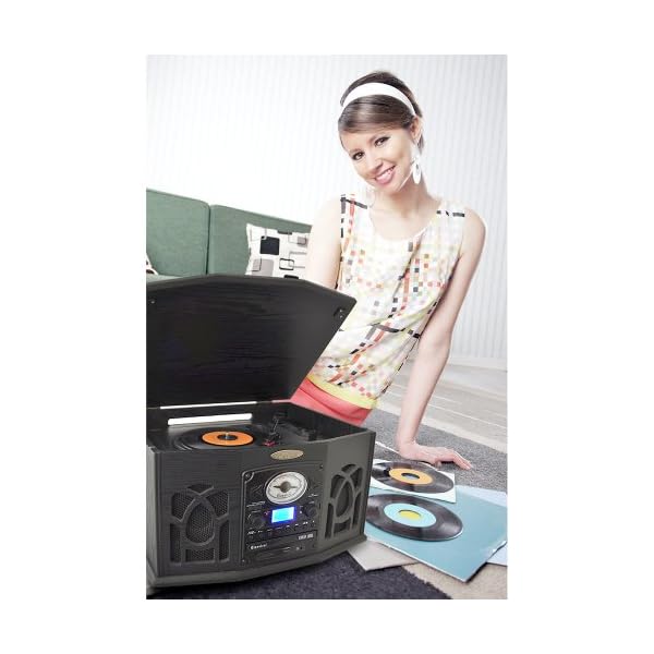 Pyle-Home-PTCDS7UI-Retro-Vintage-Turntable-with-CDMP3CasetteRadioUSBSD-Aux-In-and-Vinyl-to-MP3-Encoding