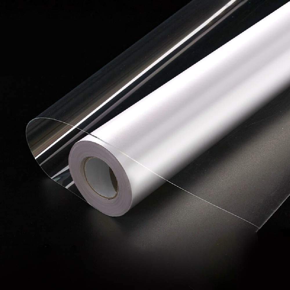 Hode Sticky Back Plastic Clear Vinyl Wrap 40cmX3m, Transparent Self Adhesive Vinyl Book Covering Film, Clear Wall Protector Peel and Stick Wallpaper, Furniture Stickers Waterproof for Kitchen Bathroom