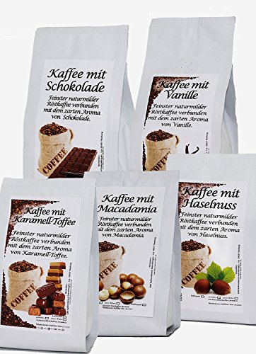 Aromakaffee - aromatisierter Kaffee gemahlen, 3 x 200 g nach Wahl im Geschenkkarton frisch von uns geröstet