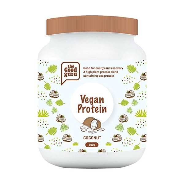 The-Good-Guru-Vegan-Protein-Powder-Blend-Contains-Organic-Turmeric-Organic-Pea-Protein-Powder-Lactose-Free-Dairy-Free-Shake-in-Vanilla-Strawberry-Wild-Berries-Coconut-Coconut The Good Guru | Vegan Protein Coconut Flavour Powder | Contains Organic Turmeric | Organic Pea Protein Powder | Lactose…