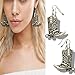 RechicGu Vintage Gold Western West Cowgirl Texas Boots Spur Dangle Drop Earrings Rodeo Boho Fancy Dress Costume