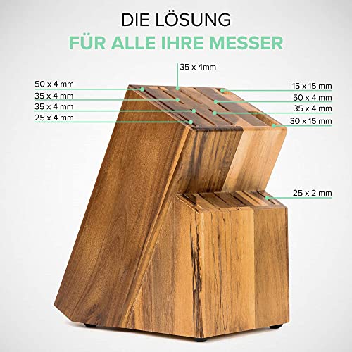 Knife Block Wood / Knife Holder Raf By Coninx | Knife Block Made Of High Quality Wood | Without Knives | (Accacia)