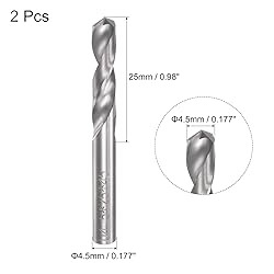 uxcell Solid Carbide Drill Bits, 4.5mm C2/K20