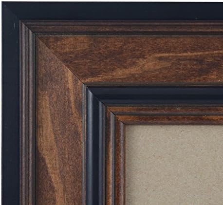 StoneMill Creation's Rustic Country Pine Honey with Black Picture Frame