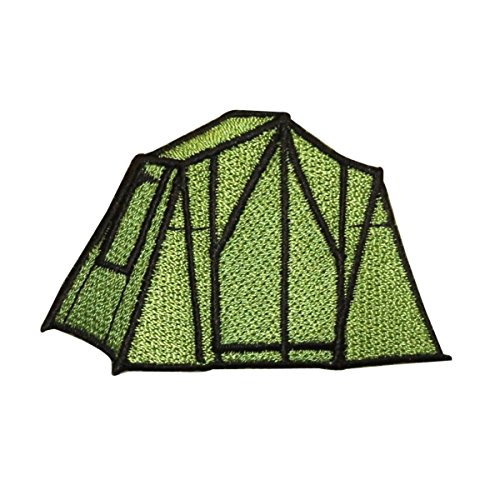 ID 0573 Camping Tent Patch Scouts Pop Up Camp Embroidered Iron On Applique