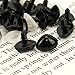 JETEHO Set of 100 Black Plastic D-Type Animal Safety Nose with Washers for Bear, Doll, Puppet, Plush Animal Making and Craft (20mm)