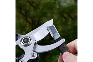 ProSharp Handheld Metal Knife Pruning Sharpener for garden shears, scissors, knives. Manual sharpening stone with protective 