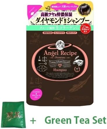 Angel Recipe Premium Damage Repair Moist Shampoo 400ml - Refill (Green Tea Set)