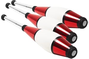 Zeekio Pegasus Juggling Club Set - Premium Quality - Beginner to Pro - Set of 3 (All Red)