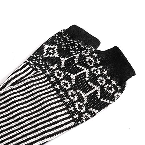 DREAM SLIM Colourful Striped Knitted Crochet Knee High Leg Warmers Boot Leg Cuffs Slouch Socks