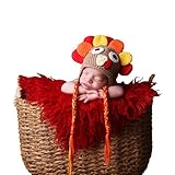 Melondipity Gobble Gobble Turkey Baby Hat - MultiColored Thanksgiving Beanie