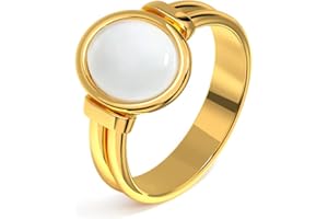 YeGieonr Gold Rings for Women Trendy Non Tarnish Chunky Gold Plated Ring, Waterproof Stainless Steel Gold Jewelry Gift