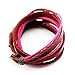 Victoria Echo Handmade Multilayer Wraps Colorful Cords Leather Bracelet Pink