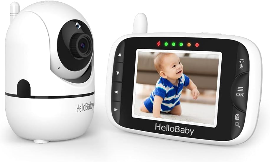 HelloBaby Baby Monitor Camera 2x Zoom Night Vision 355° Pan 120° Tilt 1000ft