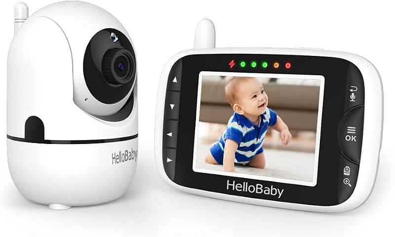 HelloBaby Baby Monitor Camera 2x Zoom Night Vision 355° Pan 120° Tilt 1000ft