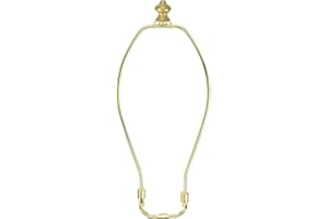 PATIKIL 10 Inch Lamp Harp Kit with 1 Inch Height Solid Brass Finial, 1 Set Heavy Duty Bracket with Standard Saddle & Finial D