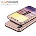 MYRIANN 360TP-RoseGold-01 Dual Layer Textured Ultra Slim Shock Absorbent PC, 360 Full-Body Drop Resistant Protection with Tempered Glass Screen Protector for iPhone X - Rose Gold