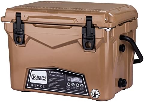 Bird Dog Coolers OUTBOUND 20, 45, and 75 Quart Models - Durable &amp; Stylish Rotomolded Coolers Featuring Bottle Openers, Vacuum Release Valve, and Lo Profile Latching System