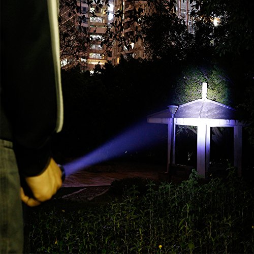 WdtPro LED Flashlight, Portable High lumens Tactical Flashlight with Adjustable Focus and 5 Light Modes, Water Resistant for Camping, Hiking