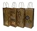 Christmas Holiday Wine Kraft Gift Bags 16, foil hot-Stamp Designs, 2 Packs of 8 Bottle Bags in Assorted Christmas Prints; Set of 16 Bags (Style 2)