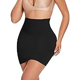 JOYSHAPER Half Slips Shapewear Skirt Under Dress Tummy Control High Waist Shapewear Half Skirt With Built In Thong