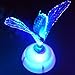 Moobom Fiber Optic Butterfly LED Color Change Night Light Lamp Purple