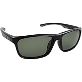 Sea Striker Keeper Grey Polarized Sunglasses, Shiny Black, Solid Grey, One Size (023800)