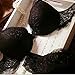 Etosell Women Sexy Deep V Lace Underwire Bra Set Push Up Bra Outfit Black 32A