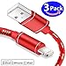 (3 Pack) iPhone Cable, J2cc Premium 3FT 6FT 10FT Nylon Braided Cord Lightning Cable Certified to USB Charging Charger for iPhone 7/7 Plus/6s/6s Plus/6/6 Plus/5/5S/5C/SE/iPad and iPod