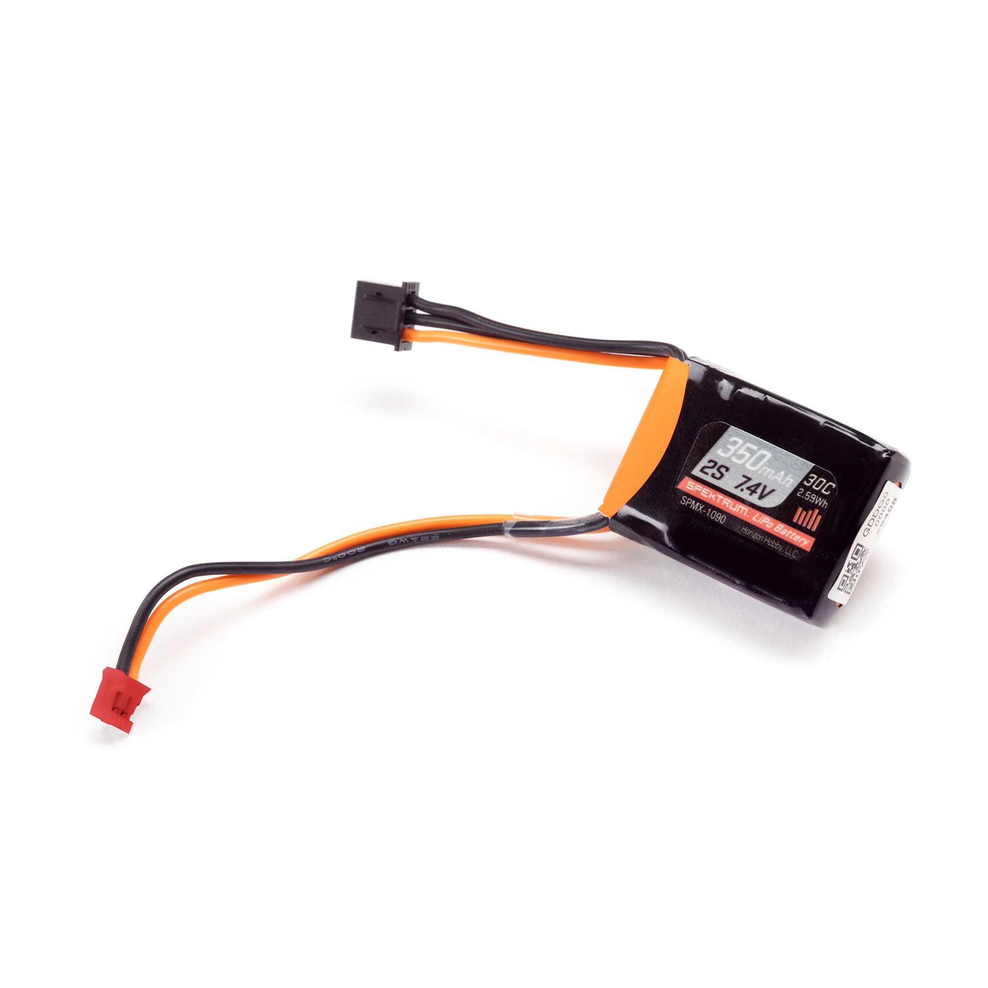 Photo 1 of Spektrum Accessories 7.4V 350mAh 2S 30C LiPo Battery: PH2.0, SPMX-1090
