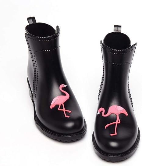 high heel rubber rain boots