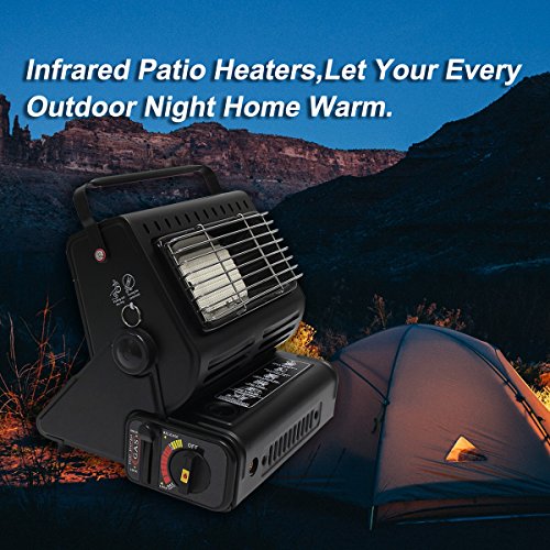 UBOWAY Portable Butane Gas Outdoor Heater Multifunctional Ceramic Burner Gas Stove for Camping, Climbing, Fishing