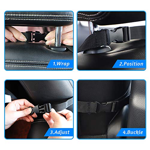 Funbliss Kick Mats Car Seat Back Protectors Back of Seat Organizers-iPad Tablet Holder,Toy Storage for Baby,Black Kick Mats,Seat Protector for Infant,Kids Travel Accessories（1pack） - Thumbnail 2