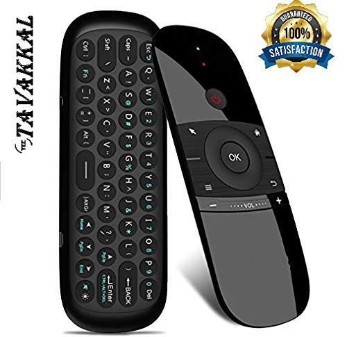 Tec Tavakkal Air Mouse 2.4GHz Rechargeable Mini Wireless Keyboard 3D Air Fly Mouse Remote Control for Android TV Box, Computers and Smart TV