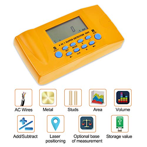 all-sun 4 in 1 Ultrasonic Distance meter / Wood Stud Finder / Metal Detector / AC Wires Tracker
