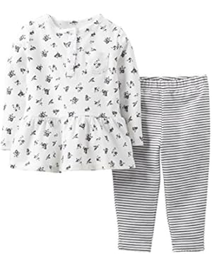 Baby Girls' 2-Piece Tunic & Striped Leggings Layette Set