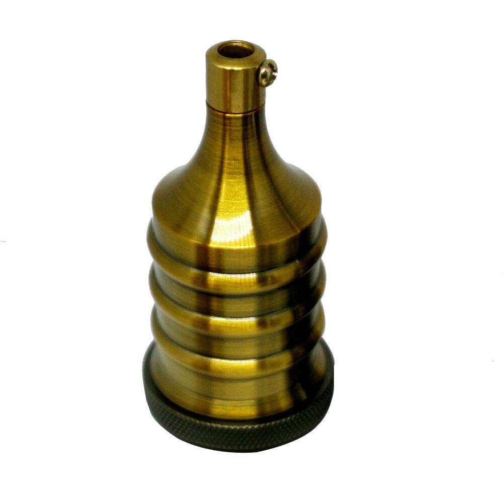 LEDSone E27 Vintage Solid Bulb Socket Ceramics Lamp Holder Edison Screw Light Bulb Socket Adapter Ideal for Vintage Filament Bulbs Antique Metal