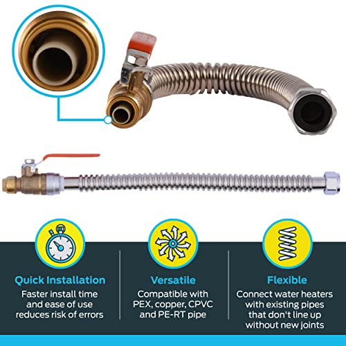 SharkBite 18 Inch Stainless Steel Corrugated Flexible Water Heater