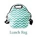 Amerzam Neoprene Lunch Bags/Lunch Boxes, Waterproof Outdoor Travel Picnic Lunch Box Bag Tote with Zipper and Adjustable Crossbody Strap (Light Blue Lunch bag+Water Bottle Tote)