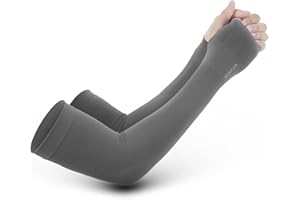 GOUNOD Sun Protection Cooling Arm Sleeves with Thumb Holes - Gardening Outdoors Sports Workouts Arm Sleeves