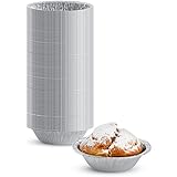 Pack of 50 Disposable Silver Aluminum Mini Tart Pan – FDA Approved – Durable and Moisture Resistant Pie Pin Tray - Full Curl Rim Design - 5" Inch Top circle, 2" Bottom circle