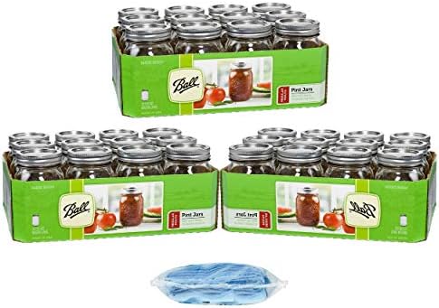 Jarden 12 Ball Mason Jar with Lid - Regular Mouth - 16 oz