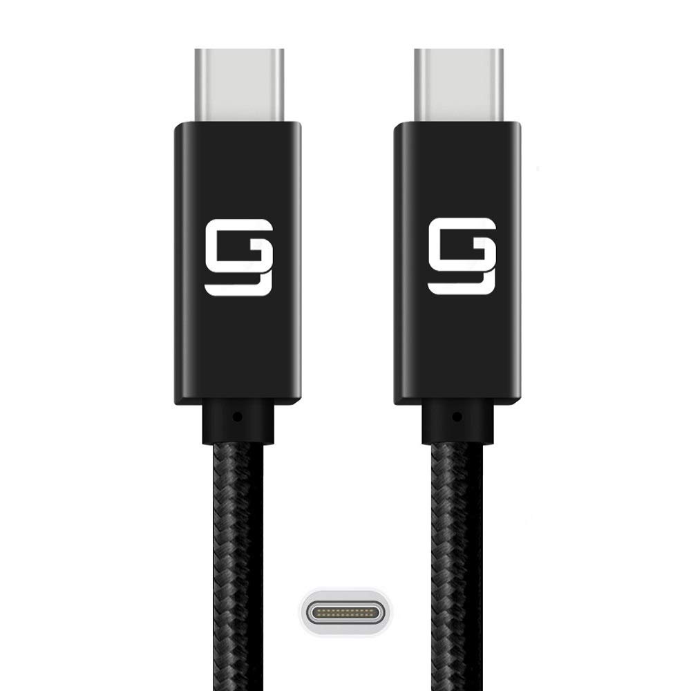 GodSpin USB-C to USB-C Cable (20Gbps) SuperSpeed [Certified] USB Type-C to USB Type-C, 100W Power (USB 3.1 & 3.2 Compatible) Nylon Braided, Dual 4k or Single 5k @60hz Display (6.6ft/20Gbps)