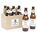 Brothers to Uncles - Pregnancy Announcement Decorations for Men - 6 Beer Bottle Label Stickers and 1 Carrier