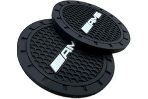 AUTSOP Car Cup Coasters Fit for Mercedes Benz A C E S Class GLA GLC GLE GLK GLS CLA CLS SLK AMG Accessories,Recessed Silicone Anti Slip Cup Holder Coaster Interior Accessories 2.75in 2Pack